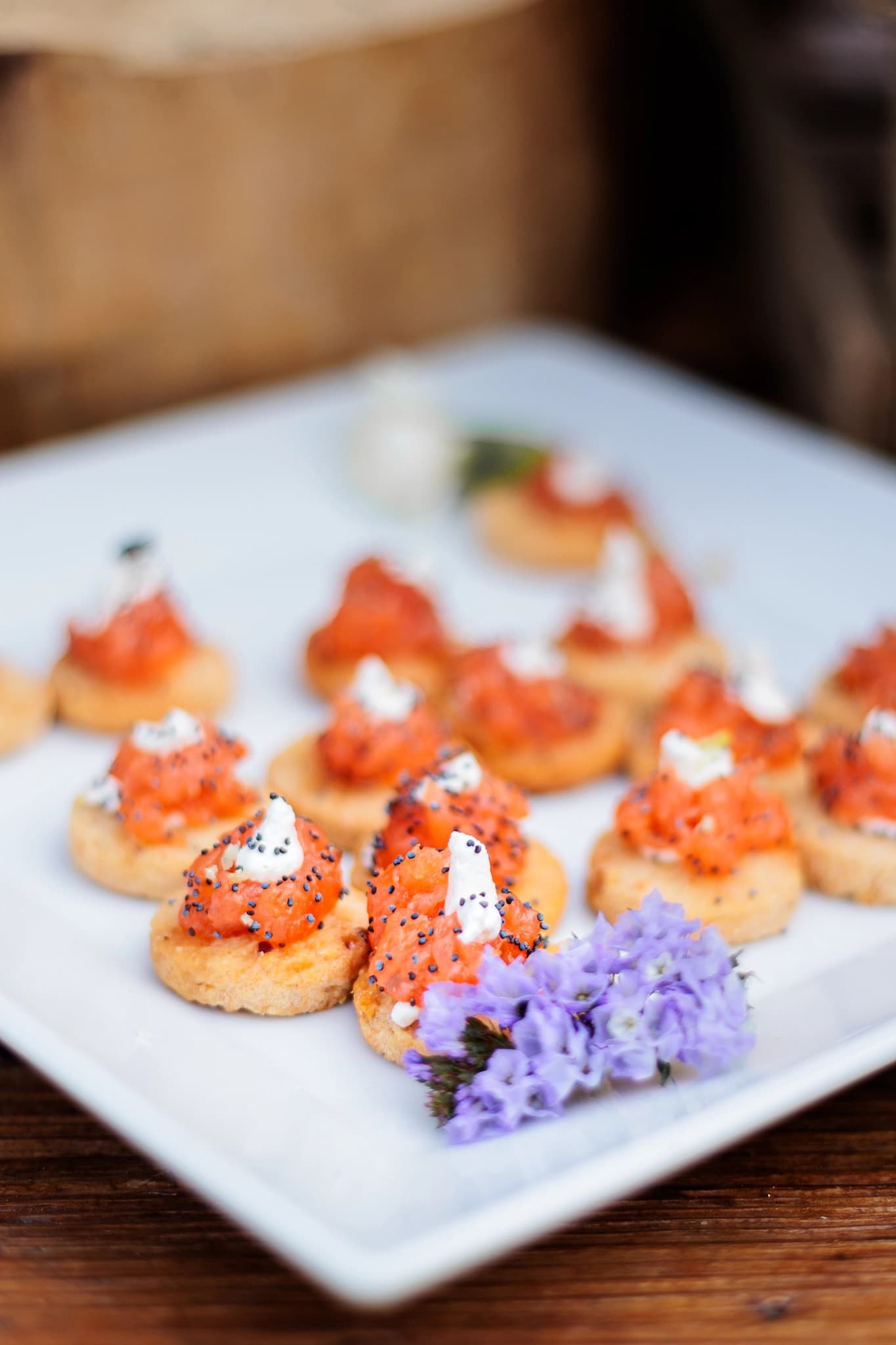 Amuse-bouche dans une assiette