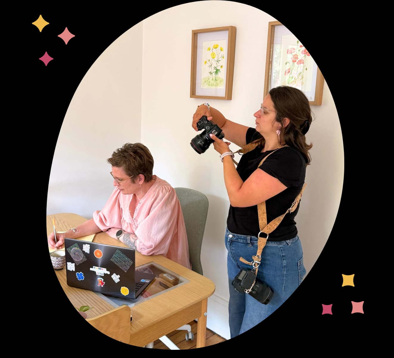 Coulisses d'une séance personal branding, Laura Vandeville photographe en action